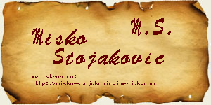 Miško Stojaković vizit kartica
